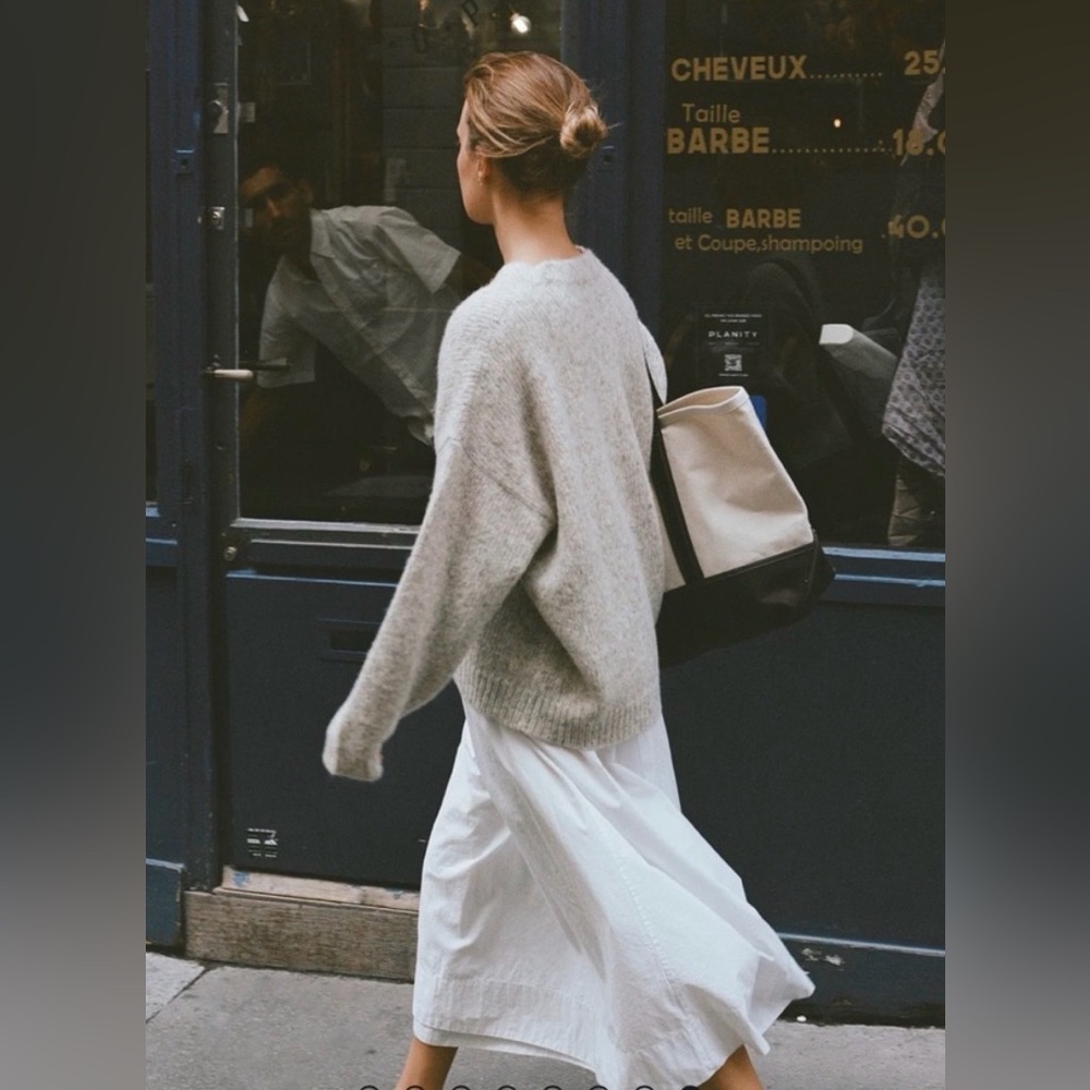 Ozma Chleo Crew Sweater in Fog XS